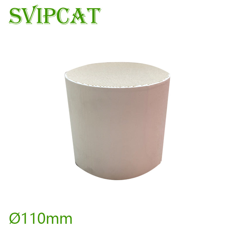 The overall appearance of the 110mm compact gasoline vehicle GPF/OPF filter, showing the precision welded stainless steel housing and compact design, suitable for space-constrained vehicle exhaust systems