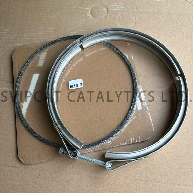 Din 2AL022 Exhaust Clamp Gasket Kit for DAF Euro 6 V Clamp 6LL011 + Gasket 6LL012 Replaces 1976845