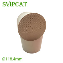 Load image into Gallery viewer, The 118.4mm diameter compact GPF gasoline particulate filter is shown in its entirety. It uses a 304 stainless steel housing and a 300-mesh ceramic carrier, meeting Euro 6D emission standards.