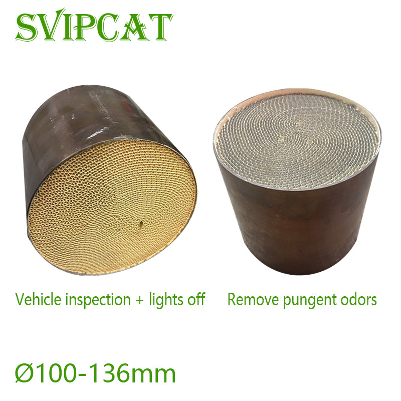 2.5-inch inlet and 3-inch outlet flanges on high-flow catalyst, precision-welded for direct bolt-on installation