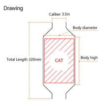 Load image into Gallery viewer, Universal Metal Catalyst 200 CPSI Length 320mm Precious Metal Coating with Metal Housing