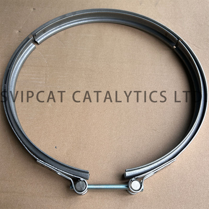 4IJ009 DPF Clamp & Gasket Kit Fit For MAN DPF 4II009 2 Types Metal Sealing Gaskets + Large Diameter Stainless Steel V Band Clamp