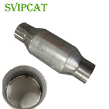 Universal Metal 400cpsi Three-Way Catalytic Converter High Conversion Metal Gasoline Vehicle Exhaust Purifier Total Length 250mm