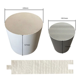 Euro 6 Cordierite DPF  1 pc: 190.5 x 152.4 mm+1 pc: 228 x 127 mm