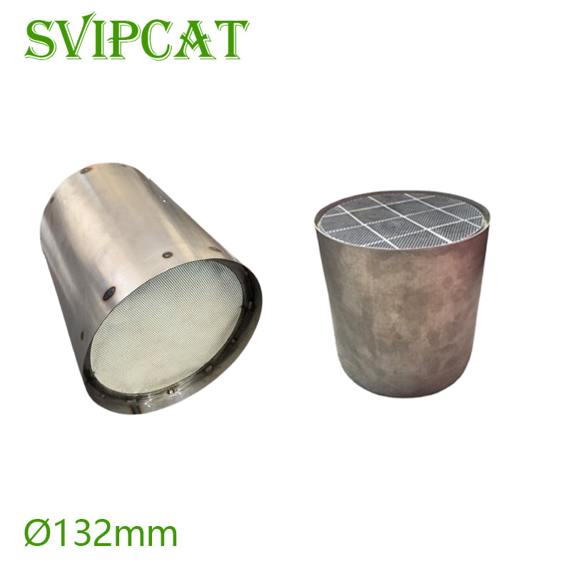 High Flow Ceramic DPF 132mm Dia. SiC/Cordierite Diesel Particulate Filter | Direct Fit Mid-Section | For Trucks/Heavy Equipment/Off-Road Vehicles