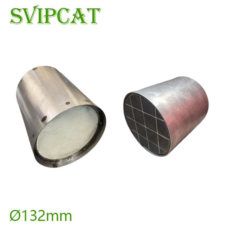 High Flow Ceramic DPF 132mm Dia. SiC/Cordierite Diesel Particulate Filter | Direct Fit Mid-Section | For Trucks/Heavy Equipment/Off-Road Vehicles