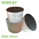 Schematic diagram of the internal structure comparison between POC silicon carbide catalyst and traditional ceramic catalyst