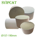 Close-up of the ceramic honeycomb element of the SCR filter. The high porosity design optimizes airflow and particle capture