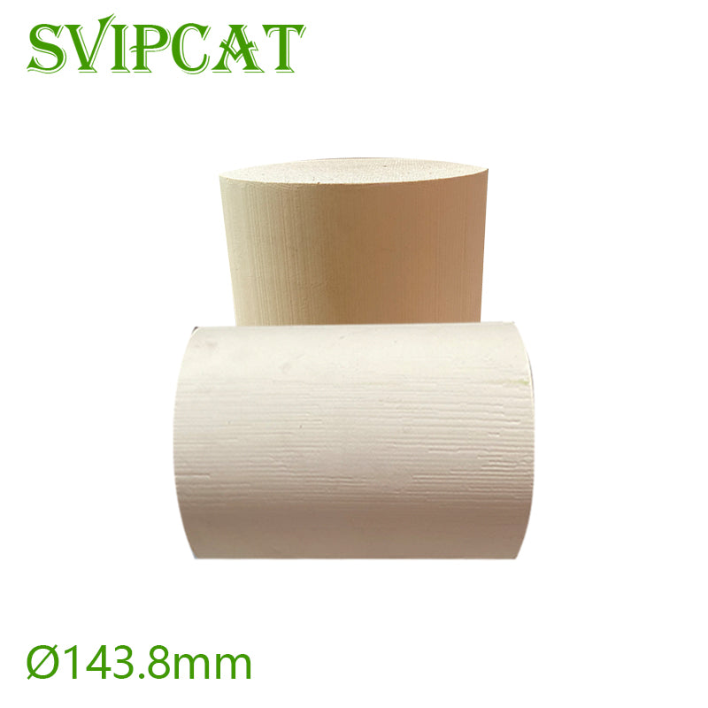 The competition GPF filter is displayed at a 45-degree angle. The compact design of 143mm achieves 25% weight reduction. The airflow direction logo and part number are laser engraved.
