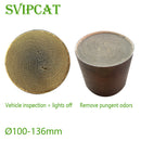 Shock-absorbent foam packaging for 200cpsi catalytic converter, secured with steel strapping for transport