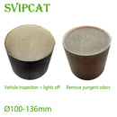 Close-up of 200cpsi metallic honeycomb substrate, optimized cell geometry for minimal exhaust restriction