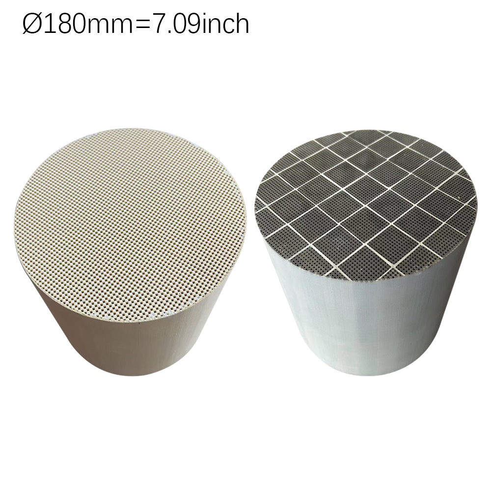 Sic Ceramic DPF (Diesel Particulate Filter) - 180mm (7 Inch) | High-Temperature Resistance | for Trucks, Buses, Heavy-Duty Vehicles