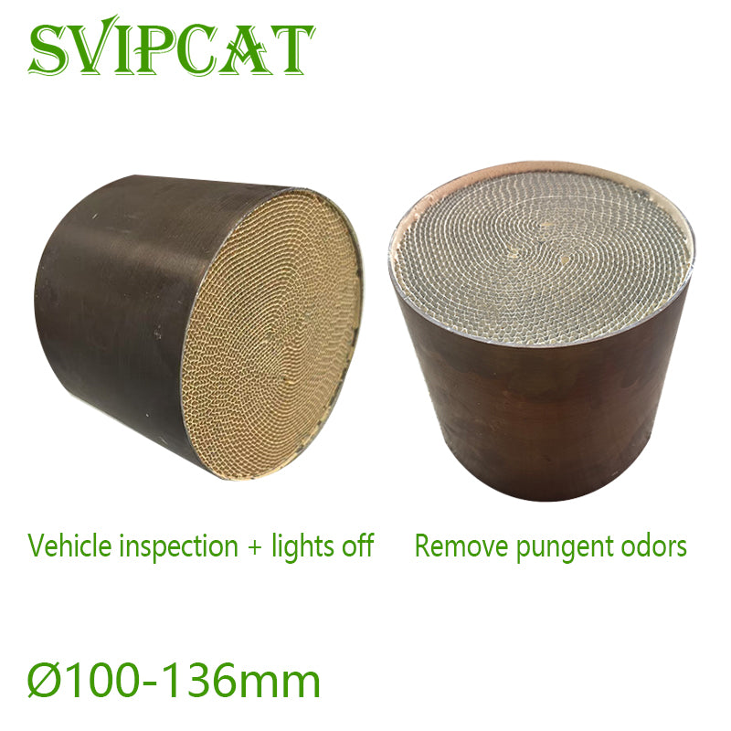 200cpsi high-flow metallic catalytic converter with stainless steel housing, universal exhaust upgrade for enhanced gas flow