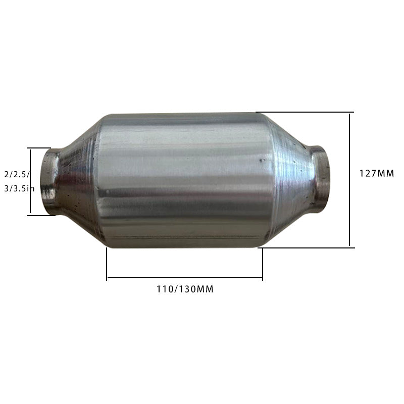 Metal Catalytic Converter Racetrack Type 3 Core 400cpsi Automobile Exhaust Catalytic Filter